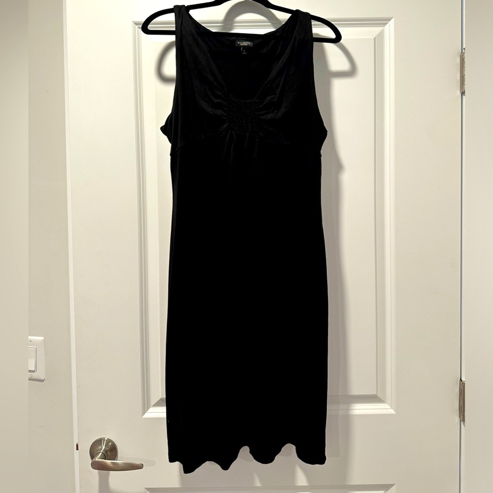 Talbots black cotton dress.